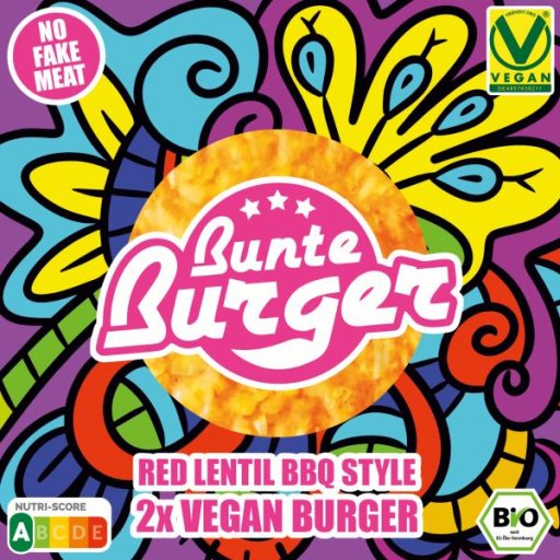 Bunte Burger Red Lentil BBQ-Style 2St