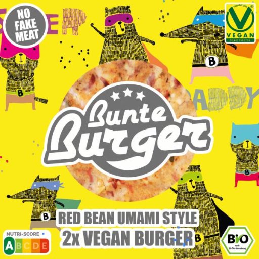 Bunte Burger Red Bean Umami Style 2St