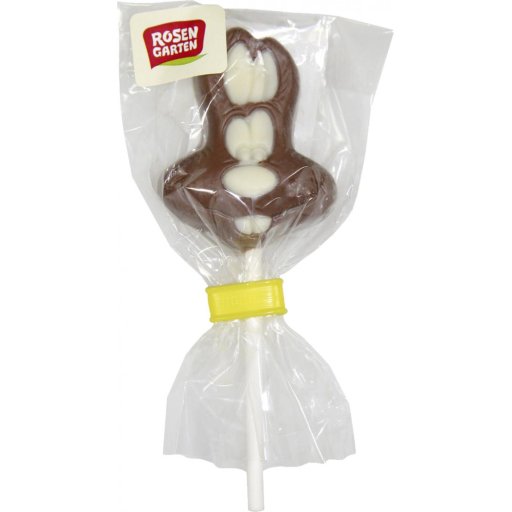 Schoko-Lolly Osterhase geschminkt